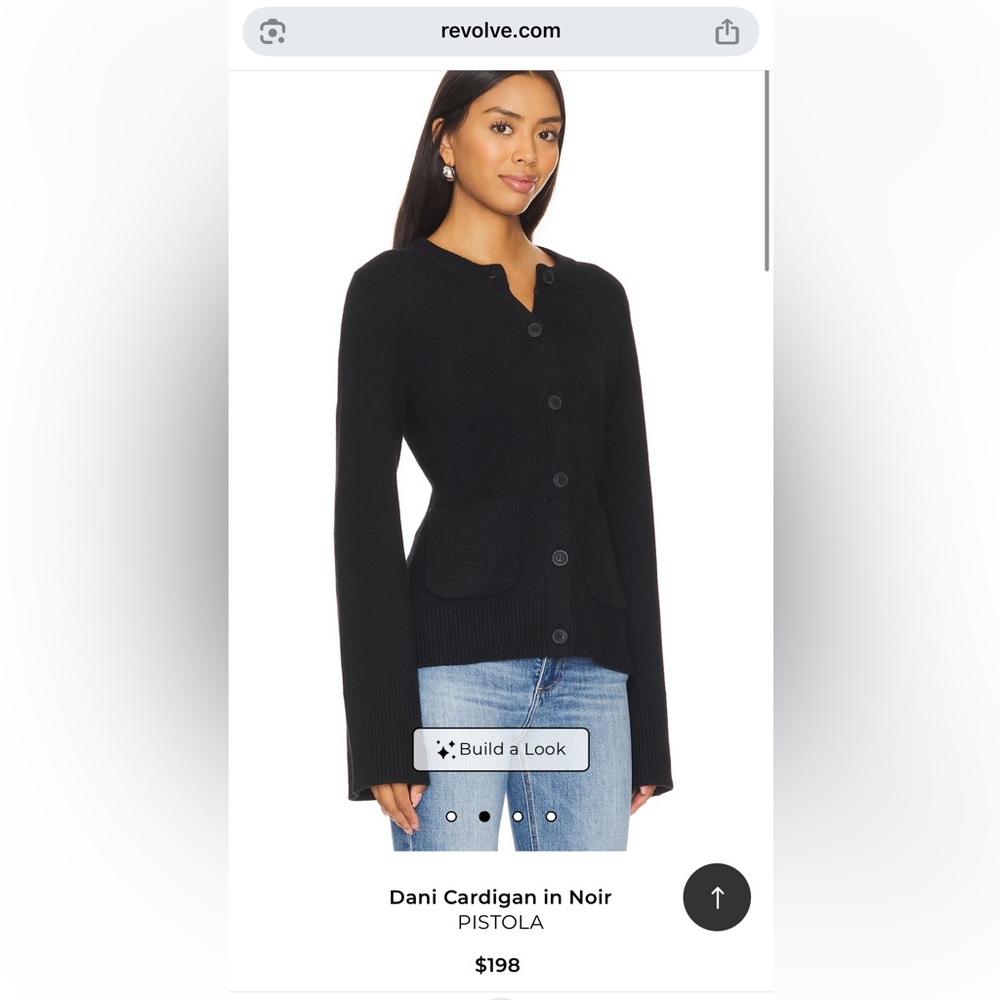 Pistola Dani Cinched Waist Cardigan XS (black, noir) NEW w/ Tags. Free Shipping